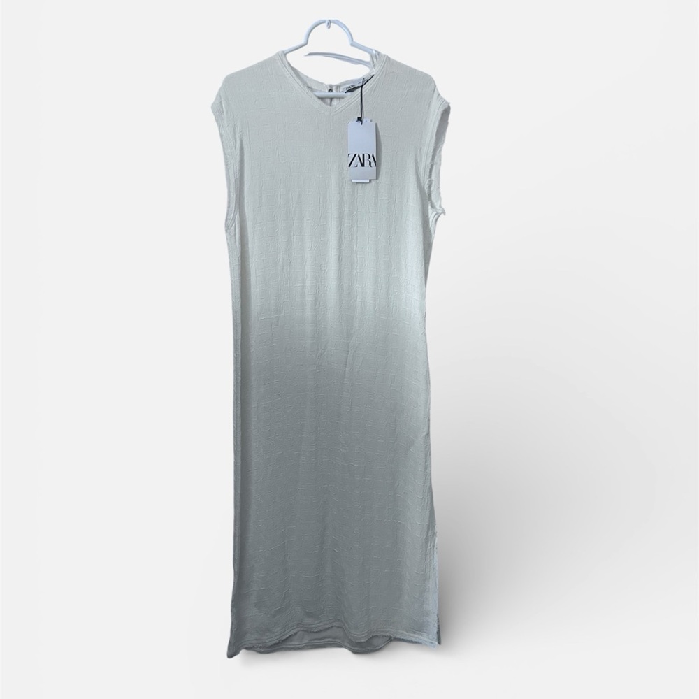 Zara Beachy Off-White Dress – NWT – Size M ☀️